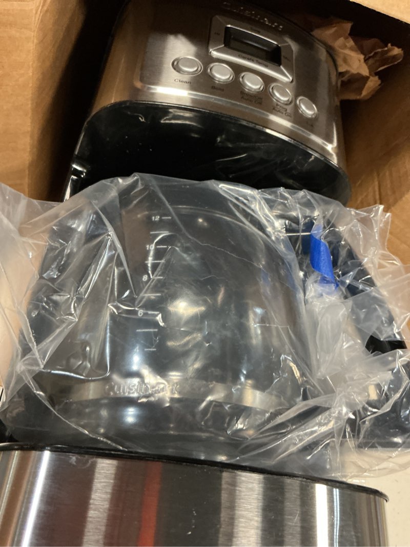 Condition photo showing Good Condition for cuisinart 14-cup coffee maker, programmable perfectemp glass carafe coffee machine with 1-4 cup setting, brew strength control and pause, stainless steel, dcc-3200nas 14-cup glass stainless steel