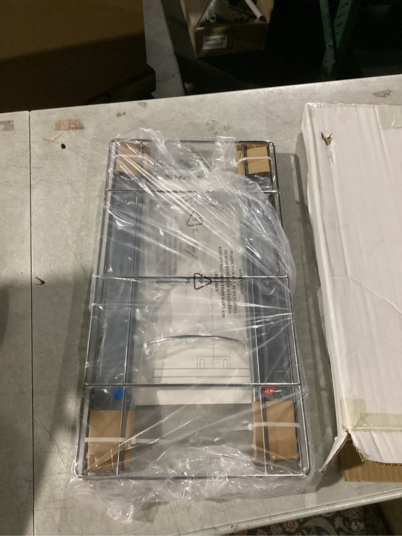 Condition photo showing Good Condition for Pull-Out Trash Can for Cabinet - 12 Gal / 48 qt – Heavy-Duty Chrome, Smooth Slide with Trash Bag Storage – Fits 13" Cabinet Opening (Bin Not Included) 12 gal / 10"W