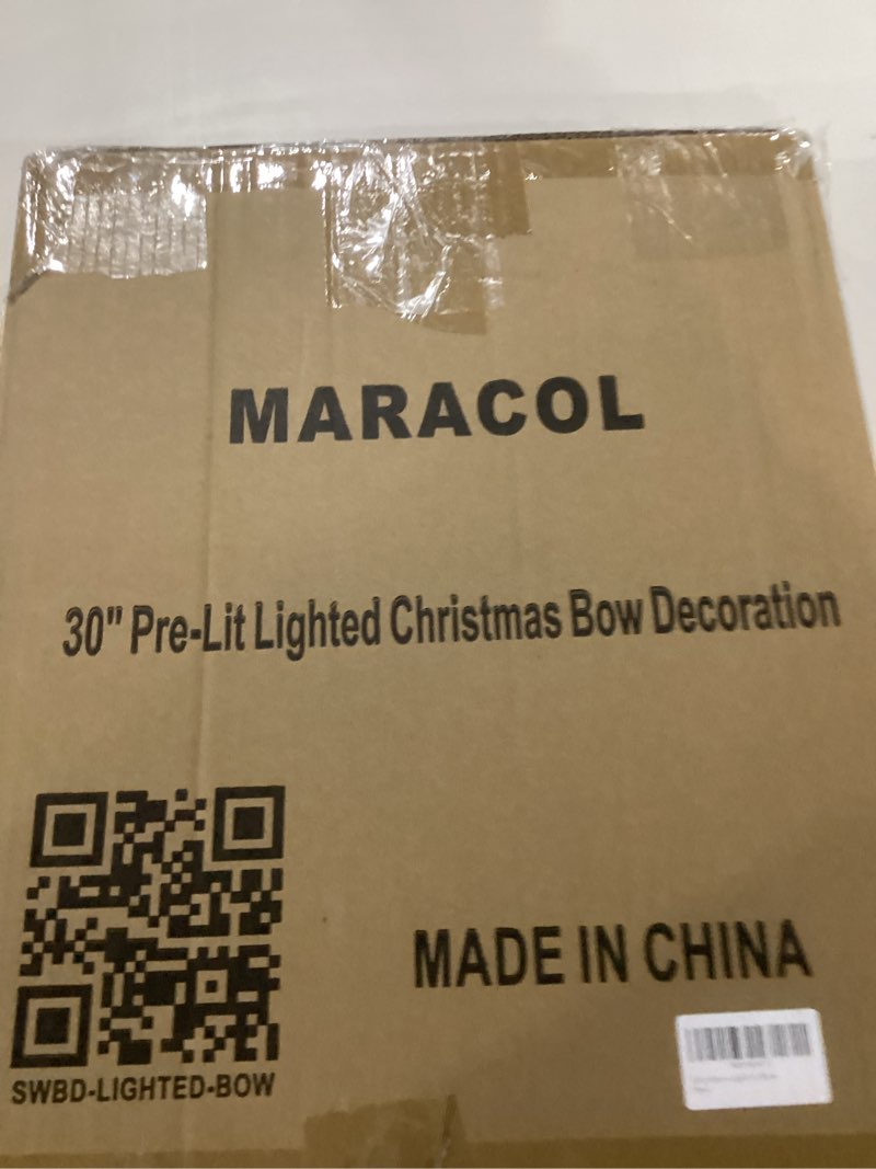 30 inch lighted christmas bow, 75 led pre-lit outdoor christmas bow decoration, large lighted xmas outdoor bow for front door, windows, wall, garage decoration