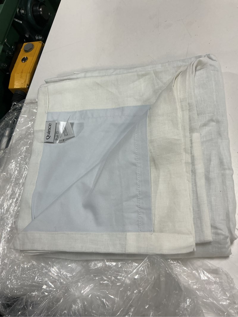 Condition photo showing Good Condition for quince european linen true blackout curtain - single panel ivory 48*96 inc 