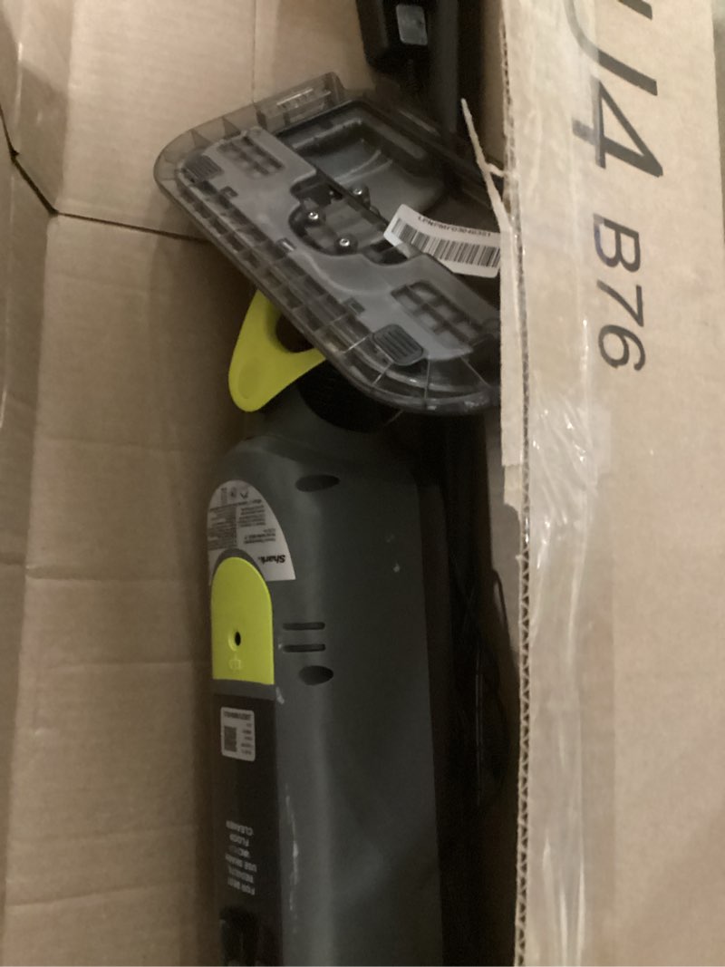 Condition photo showing As Is for Shark VACMOP Cordless Hard Floor Cleaner, Vacuum and Spray Mop, Powerful Suction, Lightweight, LED Headlights, Includes 4 Disposable Pads, 12oz Multi-Surface Cleaning Solution, Gray, VM252