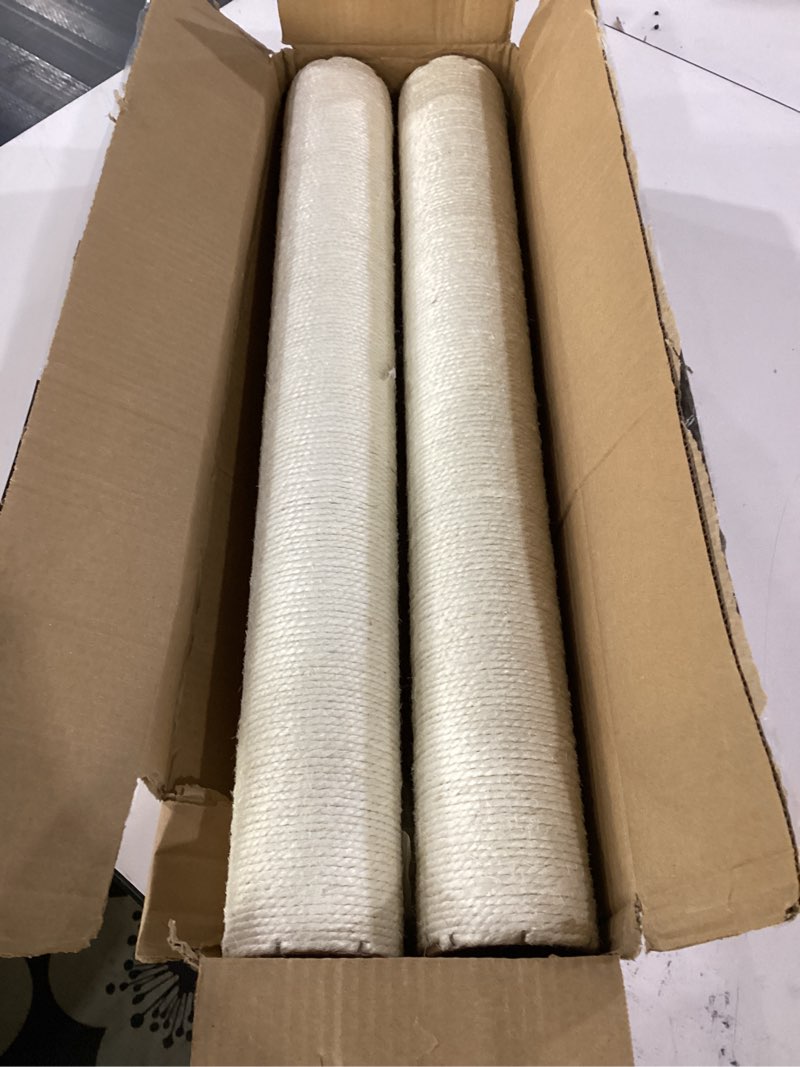 Condition photo showing As Is for shengocase cat tree tower replacement post with built in m8 screw, 23.2 inch length, 3 inch diameter, 2-pack 23.2"