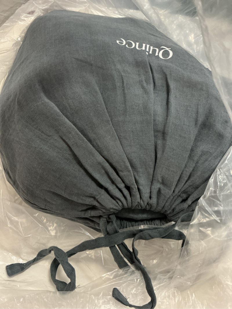 Condition photo showing Good Condition for european linen duvet cover set, king/cal king, nightfall