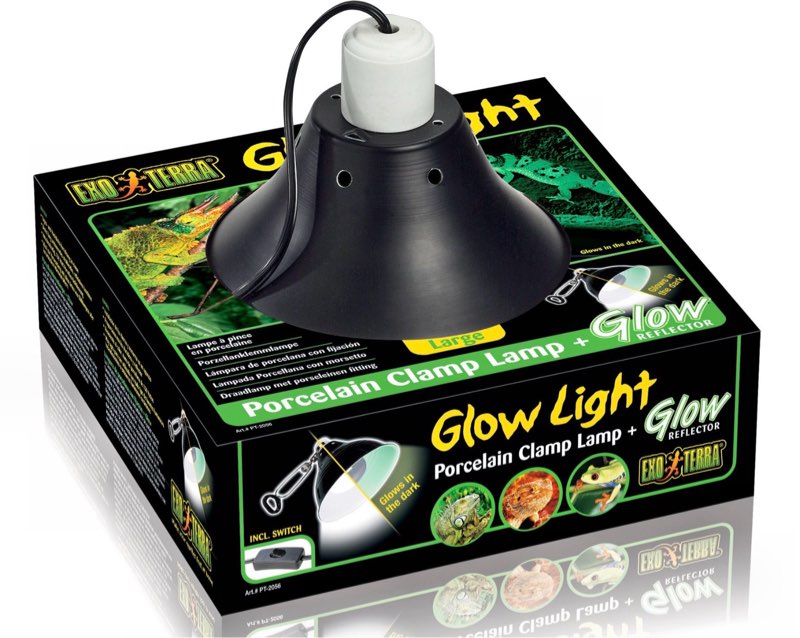 Exo Terra Reptile Dome Light Fixture - 10 Inch Porcelain Clamp Lamp for Deep Heat and Light, Perfect for Reptile Terrarium