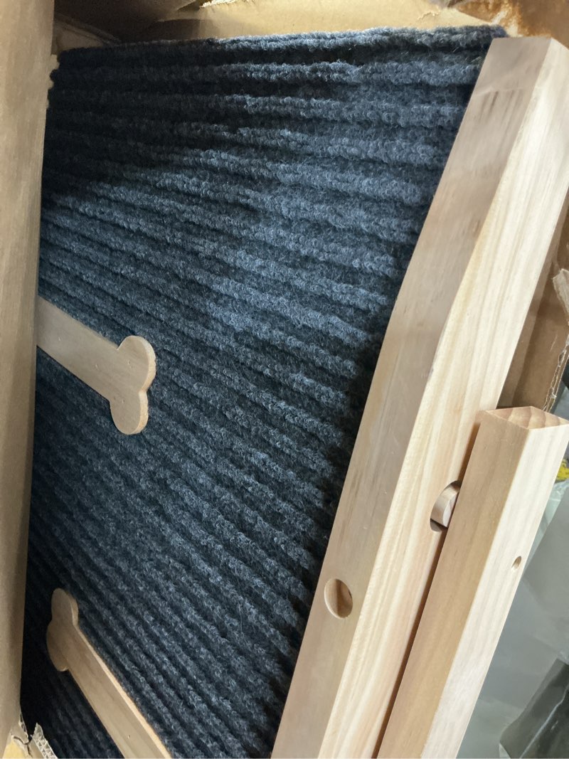 Condition photo showing Good Condition for Dog Ramp for Bed, Non-Slip Pet Ramp with Adjustable Heights, Portable Foldable Dog Ramps for Cars, SUVs, Beds - Anti-Slip Traction Surface, Holds Up to 160 lbs, Lightweight & Easy Storage (47.3 INCH)