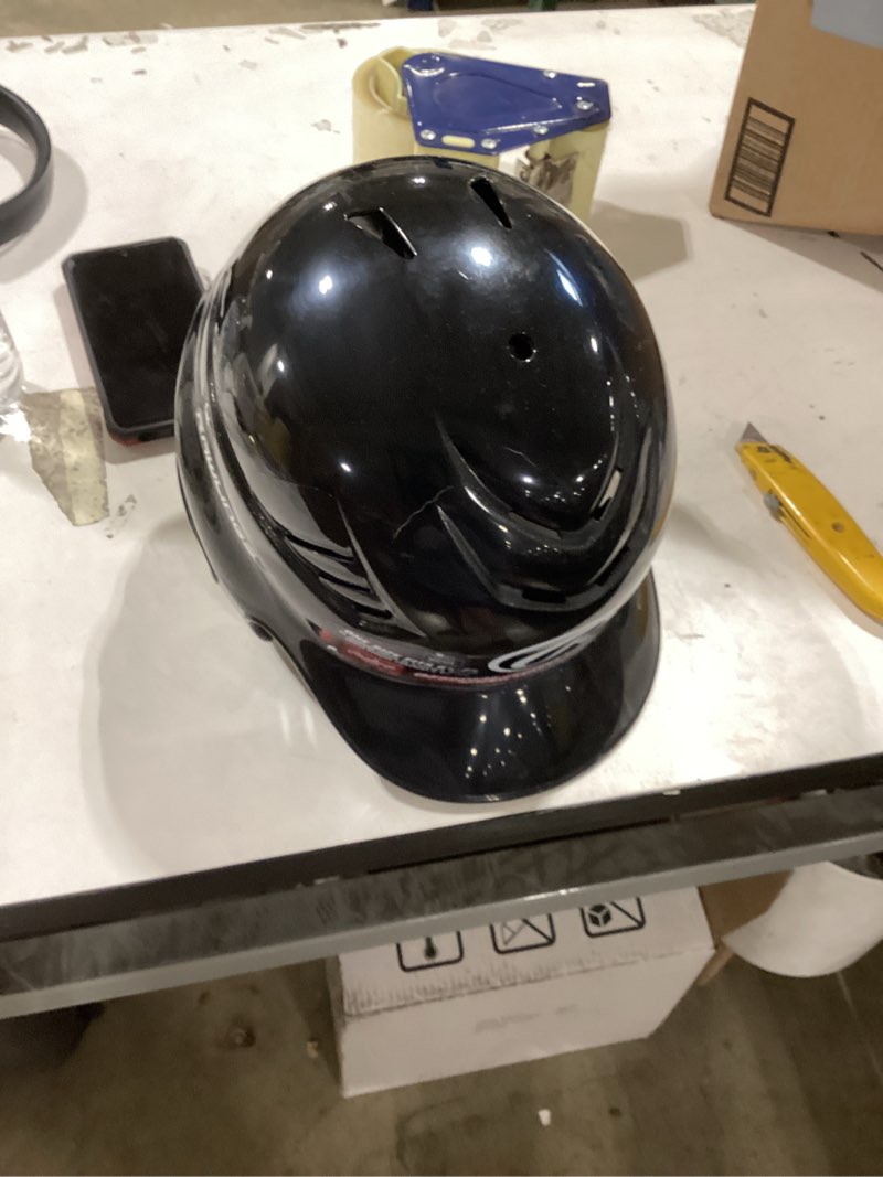 Condition photo showing As Is for rawlings | coolflo batting helmet | facemask option black one size | 6 1/2" - 7 1/2"