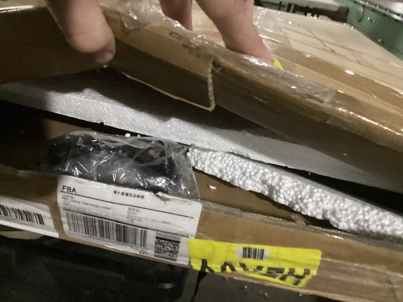 Condition photo showing New/Like New for Huuger Computer Desk, 63 Inch Office Desk, Gaming Desk with Storage, Writing Desk Work Desk for Home Office, Study, Modern Simple Desk, Large Legroom, Metal Frame, Rustic Brown and Black Rustic Brown+black 63inch