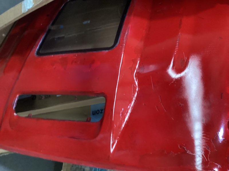 Red hood center glass
