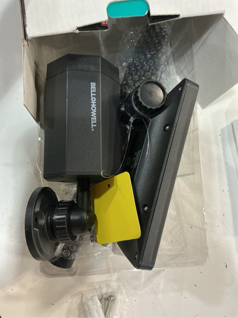 Condition photo showing As Is for bell & howell bionic motion-sensing solar powered led black spotlight