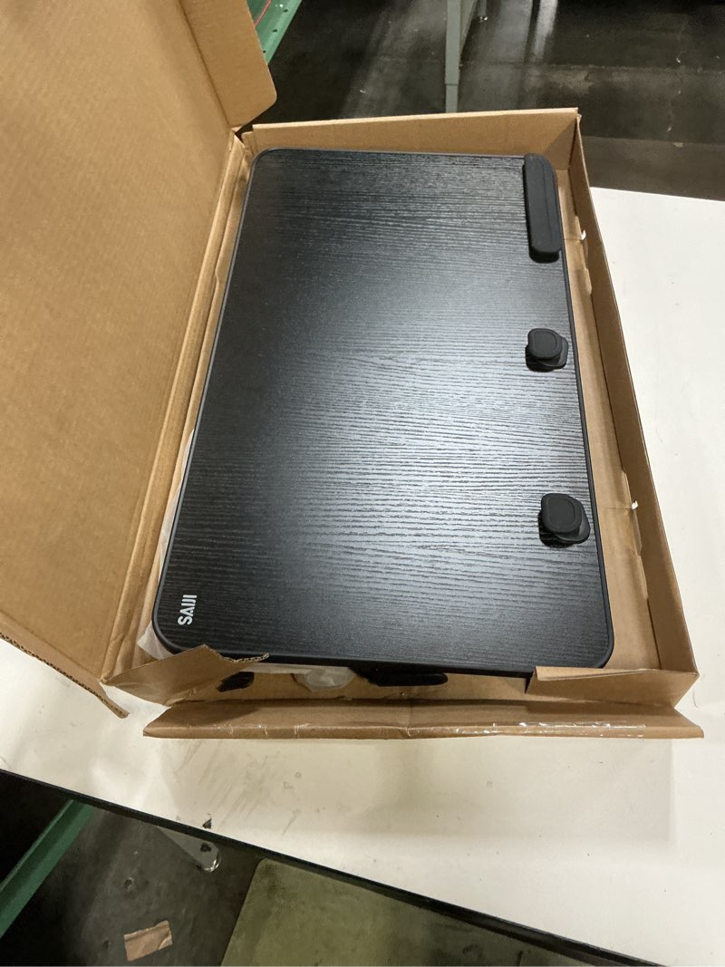 Condition photo showing Good Condition for laptop desk for bed, saiji lap desks bed trays for eating writing, adjustable computer laptop stand, foldable lap table in sofa and couch (23.6 x 13,black) black ?23.6 x 13 in