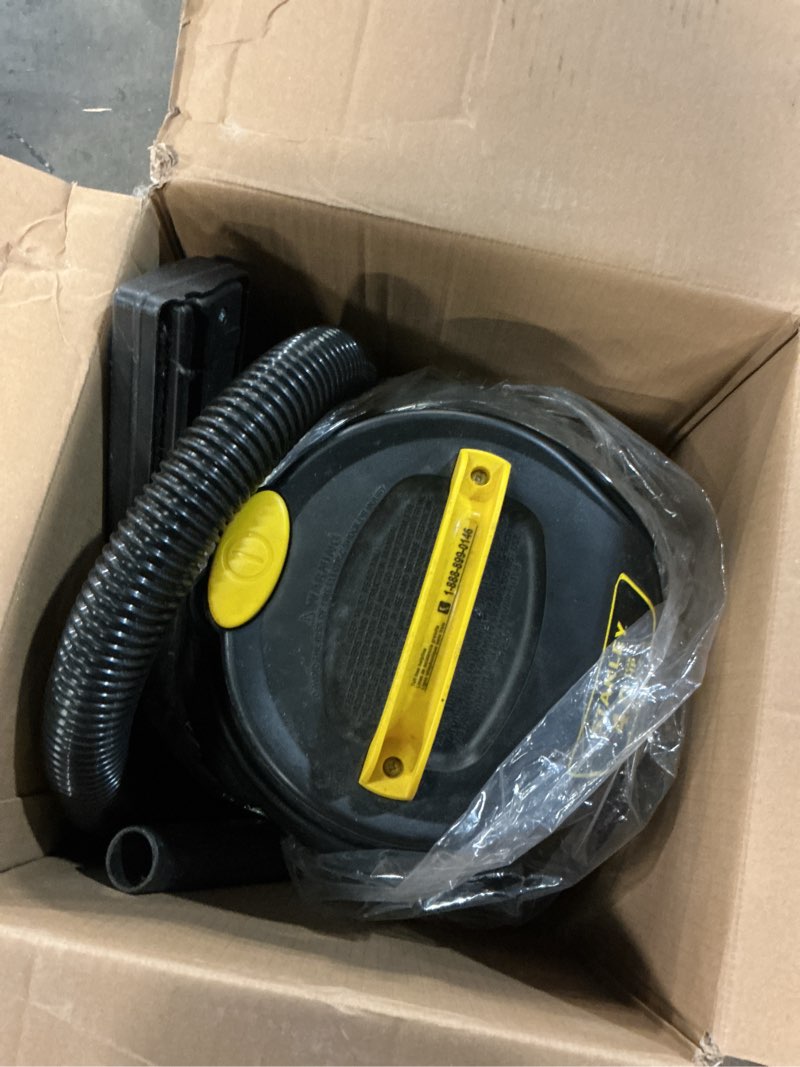 Condition photo showing As Is for stanley - sl18129 wet/dry vacuum, 4 gallon, 4 horsepower, stainless steel tank silver+yellow