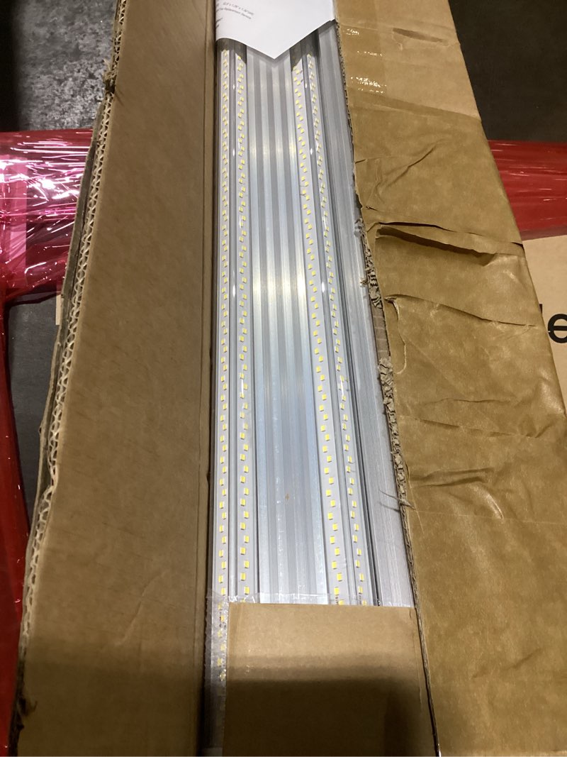 Condition photo showing As Is for 12 Pack Super Bright 100w 8ft Led Shop Light, 15000lm 5000k V Shape 8' Led Shop Lights 8ft, Linkable 96" 8 Foot Shop Lights for Garage Workshop Shop Warehouse Lighting