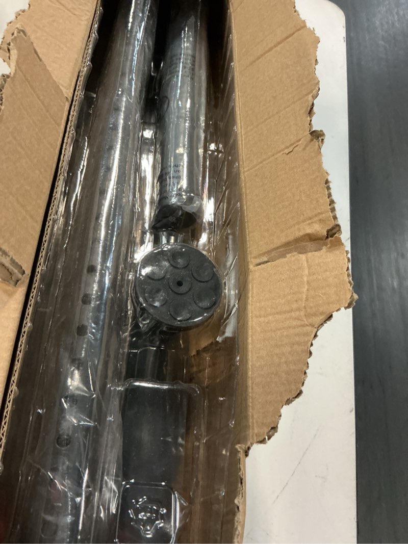 Condition photo showing Good Condition for vailge room divider tension rods, premium curtain tension rods,122-150 inch,no drilling, adjustable large window stall tension pole-black 122-150 inch black