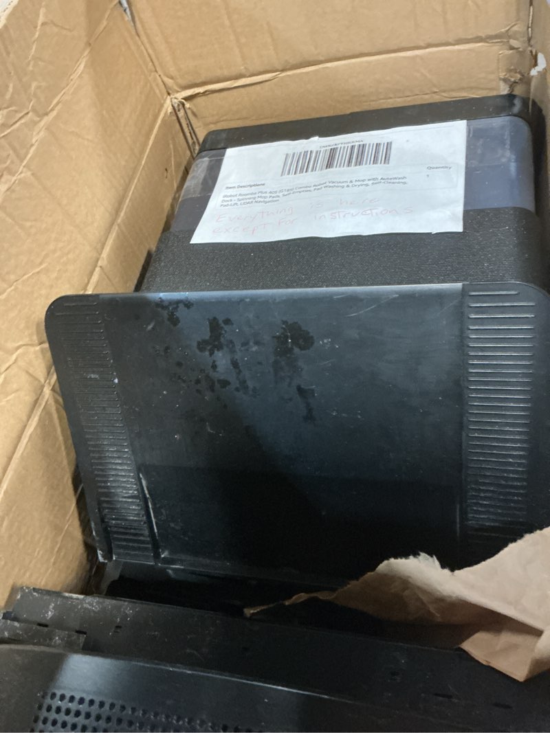 Condition photo showing As Is for iRobot Roomba Plus 405 (G185) Combo Robot Vacuum & Mop with AutoWash Dock - Spinning Mop Pads, Self-Empties, Pad Washing & Drying, Self-Cleaning, Pad-Lift, LiDAR Navigation