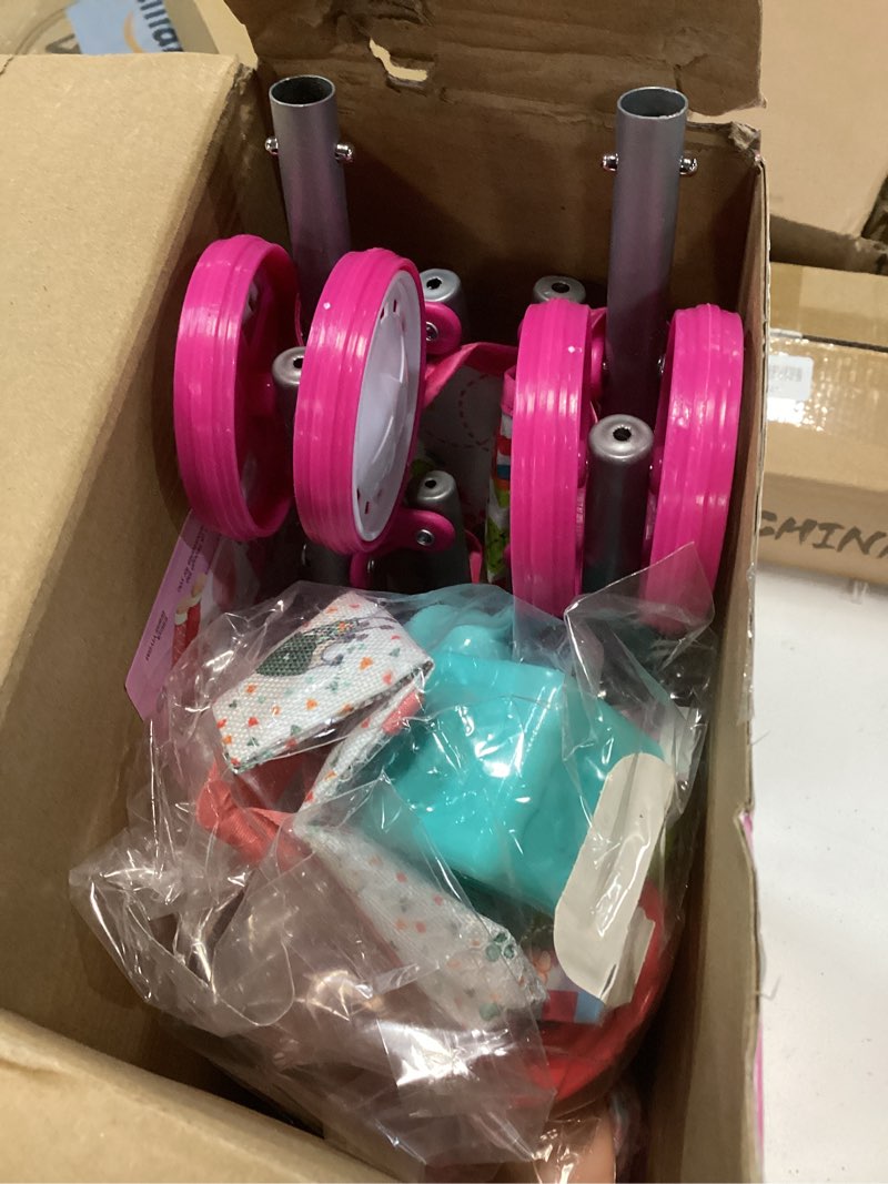 Condition photo showing Good Condition for Baby Doll with Stroller Set with 12.5" Baby Dolls, Handbag, 2 Sets Doll Clothes and 16 PCS Doll Accessories. Baby Stroller Toys for Toddler Girls Kids Ages 3-5 4-6 for Pretend Play.