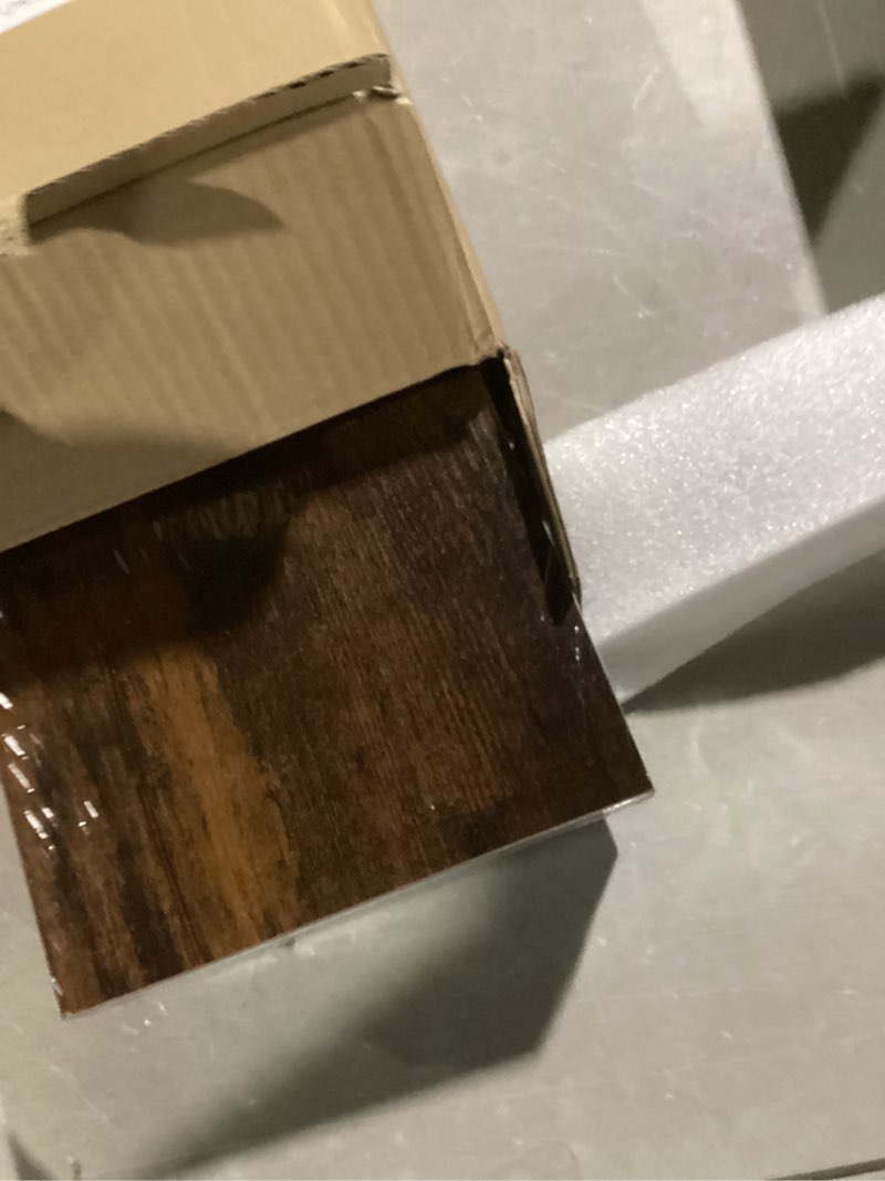 Condition photo showing Good Condition for BAYKA Floating Shelves, 22.5 inches Rustic Wood Wall Shelves for Bathroom?Bedroom, Living Room, Kitchen & Book, Hanging Display Decor Organization Shelf with 22 lbs Capacity (Rustic Brown) B. Rustic Brown - Americana Farmhouse Style 22.5inches