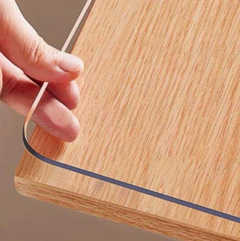 OstepDecor Clear Table Protector 30 x 60 Inch, 2mm Thick Plastic Table Cover, Waterproof PVC Clear Table Cover Protector, Desk Protector Mat, Writing Desk Pad for Desktop, Coffee & Dining Room Table