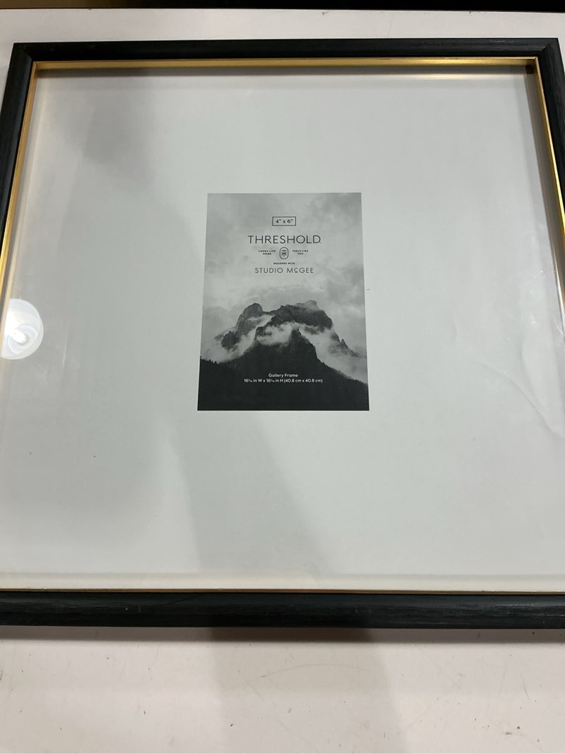 Condition photo showing Good Condition for upsimples 4x6 picture frame, display pictures 3.5x5 with mat or 4 x 6 without, wall hanging photo frames, black, 1 pack