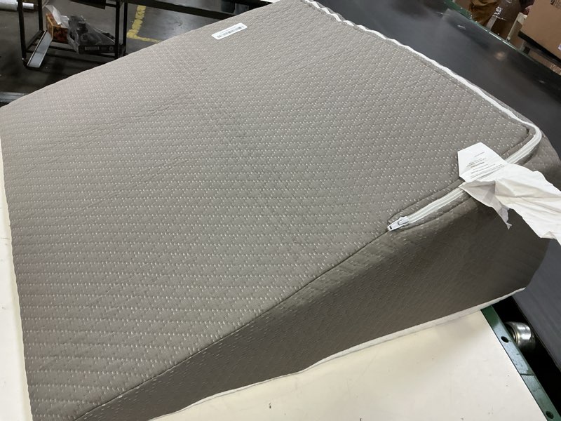 Condition photo showing As Is for Wedge Pillow for Sleep Apnea, Bed Wedge Pillow for Headboard, Headboard Triangle Pillow Wedge for Acid Reflux, After Surgery, Snoring, Cooling Memory Foam Top, Removable Cover, 24x24x12Inch 12 Inch White