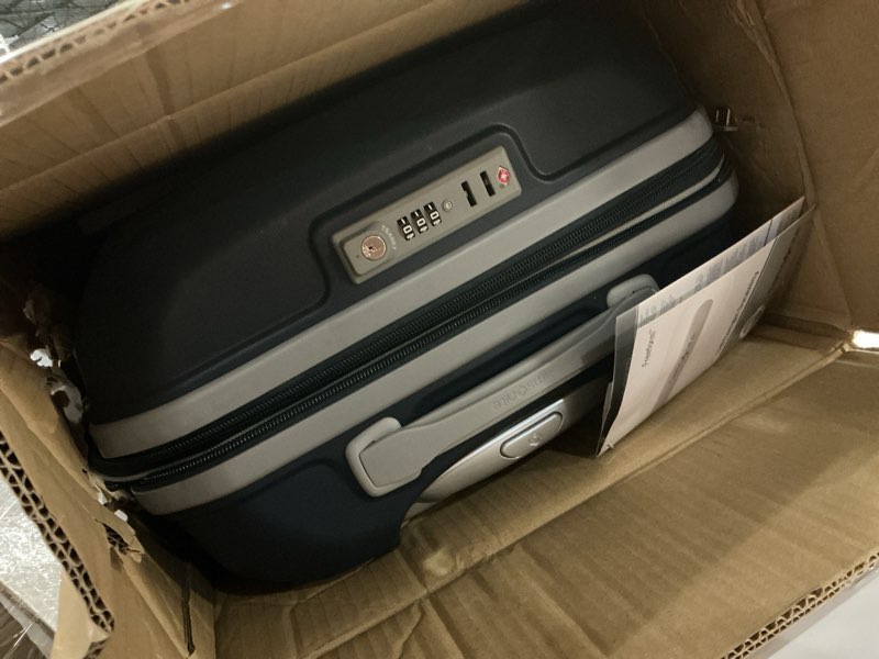 Condition photo showing Good Condition for samsonite freeform hardside carry-on luggage with spinner wheels - hardshell suitcase - tsa, airline-approved - expandable hard shell, smooth rolling wheels for lightweight travel - navy carry-on spinner navy