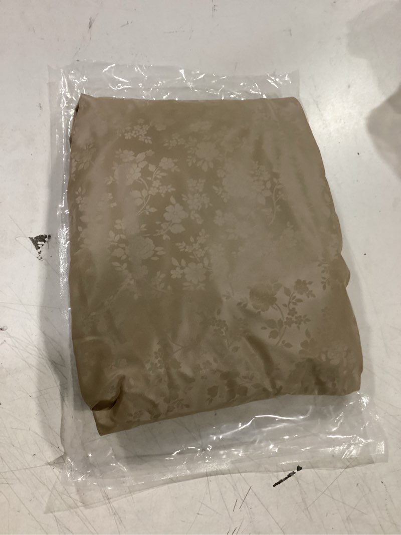 Condition photo showing Good Condition for smiry round picnic tablecloth, elastic waterproof fitted heavy duty vinyl tablecloths for 45"-56" tables, wipeable washable table cover for kitchen, dining, camping, outdoor, khaki for up to 45“-56” round khaki
