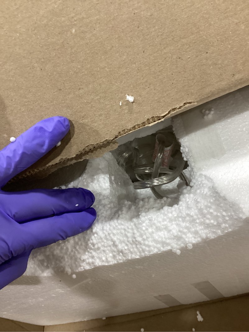 Condition photo showing As Is for Glass table lamp