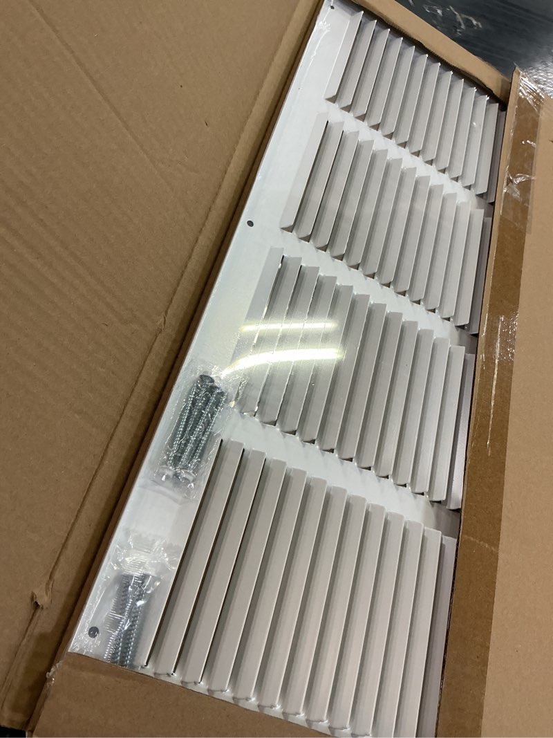 Condition photo showing Good Condition for 20x12 Return Air Grille (Duct Opening Size), Air Return Vent Cover, AC Vent Cover, Cold Air Return Vent Cover, Flat Return Air Grilles, Outer Dimensions:21.75"W x 13.75"H (20"W x 12"H, Duct Opening)