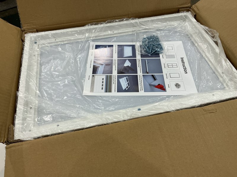 Condition photo showing Good Condition for neatiease 4 pcs garage door windows, replacement vinyl windows inserts kit with uv resistant resin glass for exterior garage doors (clear design)