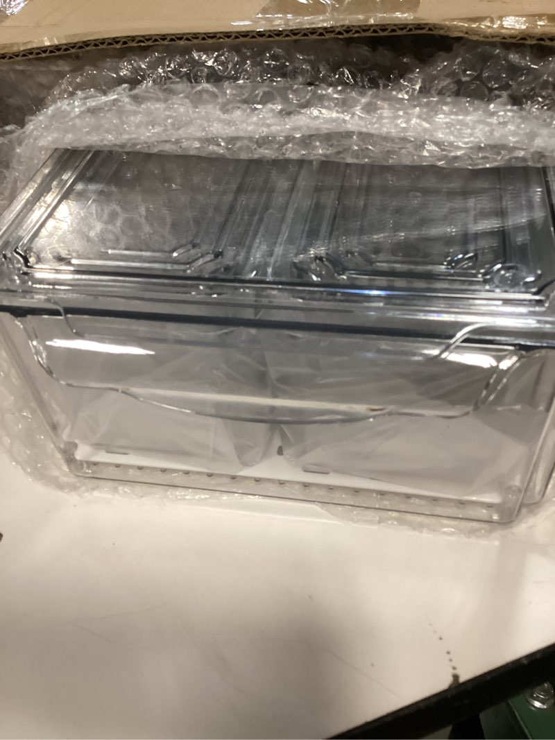 Condition photo showing New/Like New for 14 pack fridge organizers and storage - refrigerator organizer bins with lids, bpa-free fridge organization, fruit storage containers for fridge, vegetable, food, drinks, cereals, clear