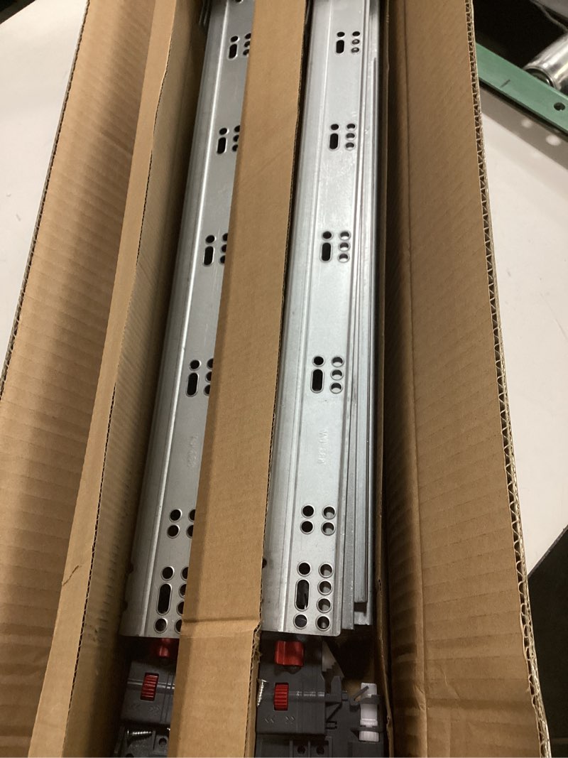 Condition photo showing As Is for 4 Pairs Undermount Drawer Slides 21 inch Undermount Soft Close Drawer Slides Full Extension Concealed Drawer Runners with Mounting Screws, Locking Device and Brackets 100 lb Load Capacity 21" 8pcs 21inch-533mm