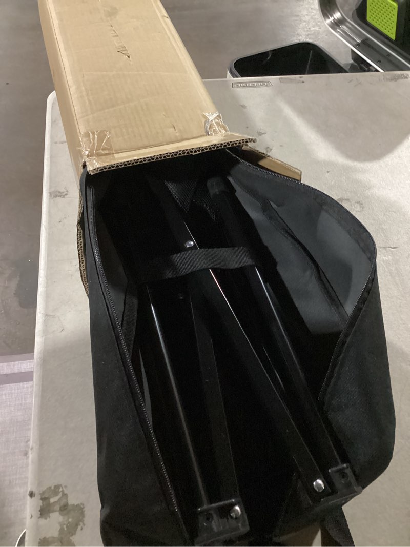 Condition photo showing Good Condition for padded camping stool, 18 inch oversized folding camping foot rest, 500lb outdoor camp chair footstool, portable camping ottoman w/storage net, carry bag, for camping gardening (1, black) darkblack 1