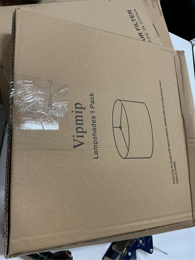 Condition photo showing New/Like New for Line Lamp Shades,18" Top x 18" Bottom x 12" High,Assembly Required Large Drum Lampshade, Replacement Lamp Shades for Table Lamps, Floor Lamps, Spider Fitter Linen 18X18X12 in