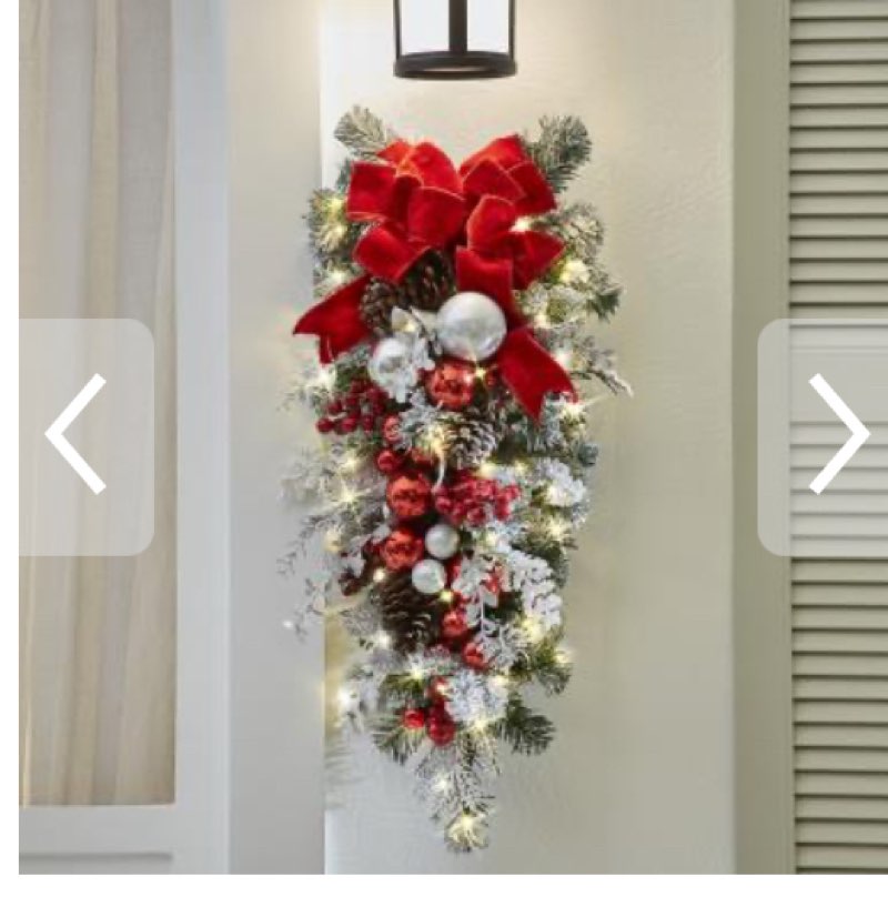 The Cordless Prelit Red And White Holiday Trim