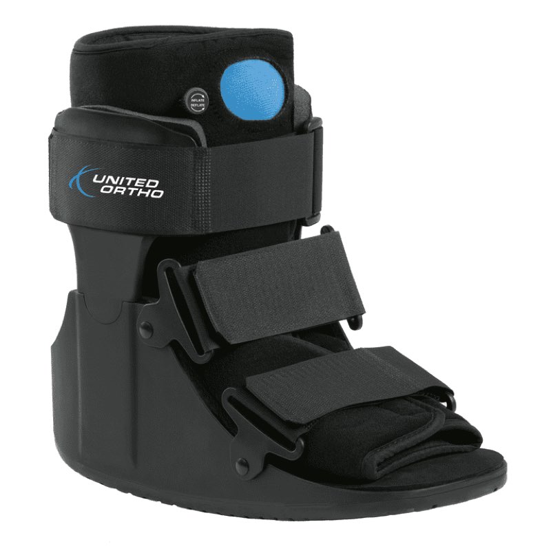 united ortho short air cam walker fracture boot, extra small, black