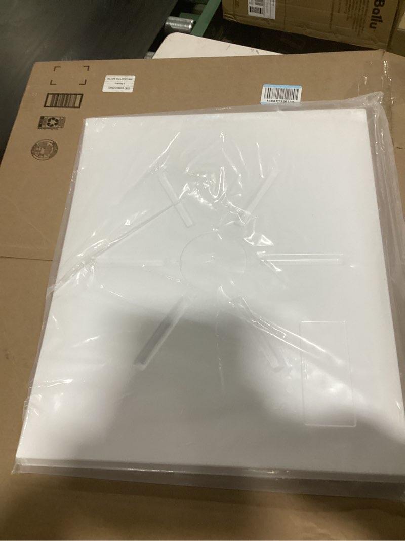 Condition photo showing As Is for Dishwasher Drain Pan-Protect Floor and Cabinets, Walls, with Front Opening Size 24X20X1/2in, Crafted from Durable Quality Plastic Material. Warp-Resistant & Even Thickness (White)