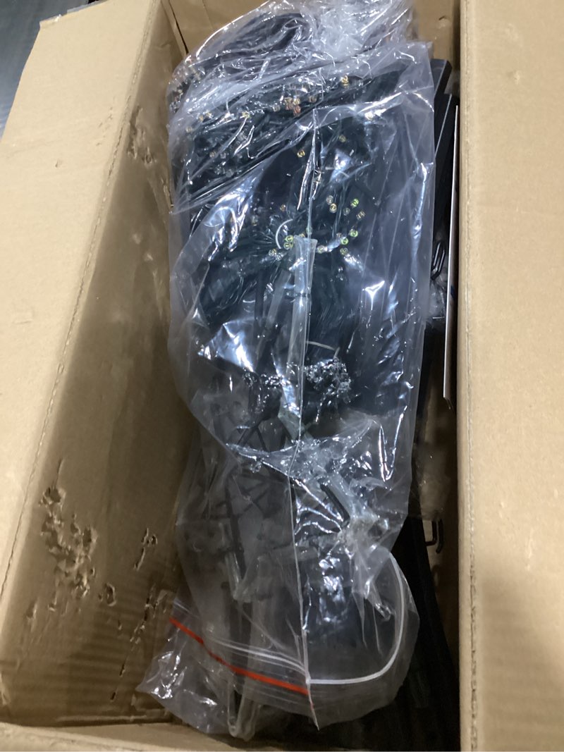 Condition photo showing Good Condition for Fairyrain 12Ft Outdoor Lighting Christmas Tree Lights Cone Tall Star Topped Artificial Christmas Trees Arbol de Navidad Outside Decor for Xmas New Year Holiday Multicolor/WarmWhite 12Ft WarmWhite/Multicolor