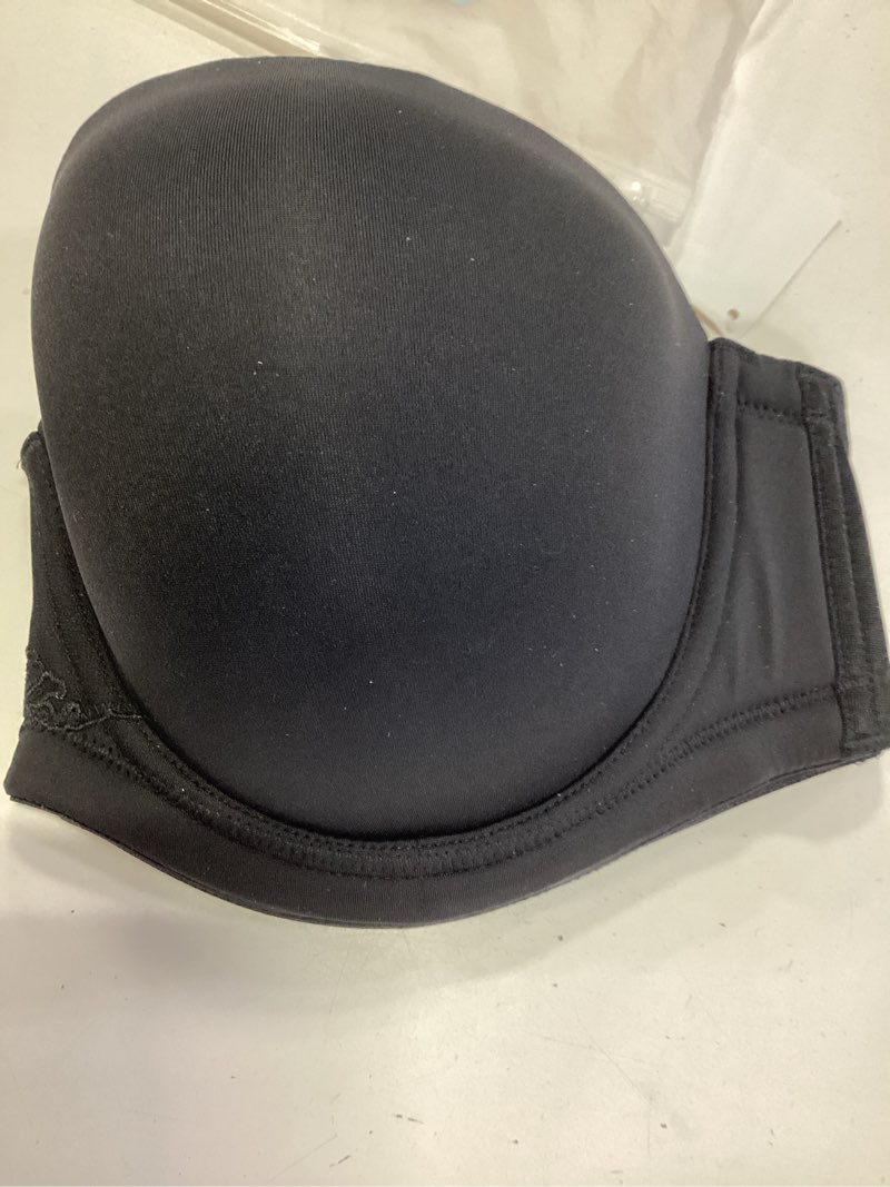 Condition photo showing Good Condition for vanity fair women's beauty back smoothing strapless bra, 4-way stretch fabric, lightly lined cups up to h 40d midnight black