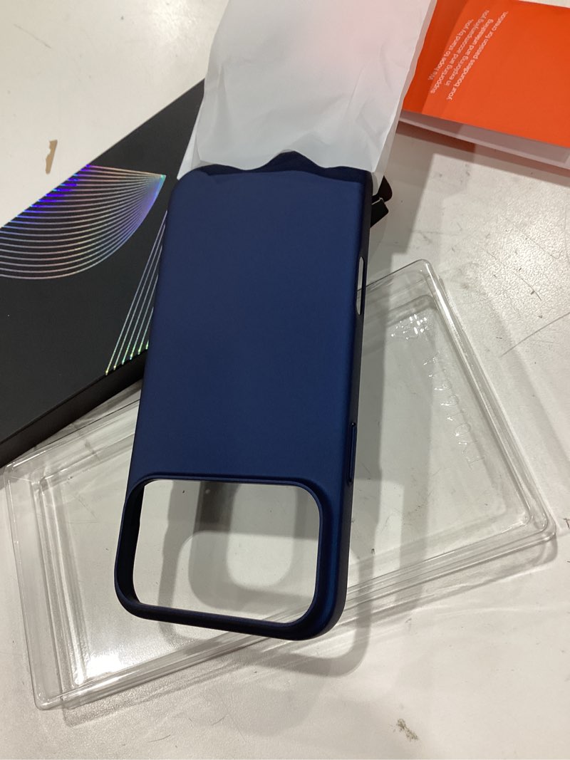 Condition photo showing Good Condition for torras magnetic slim-fit for iphone 17 pro max case, ultra-thin 17 promax phone case compatible with magsafe, light anti-scratch matte hard pc bayer 6.9 inch originfit, deep blue 2-blue for iphone 17 pro max 6.9 inch