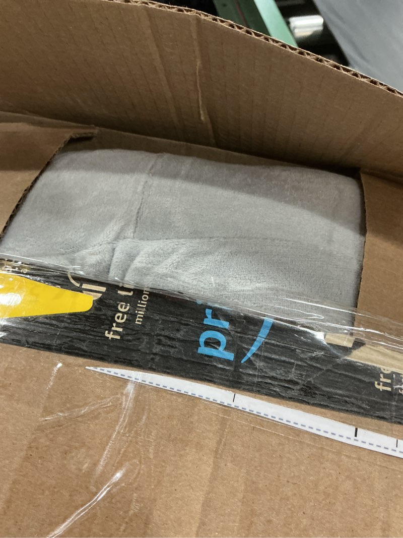 Condition photo showing Good Condition for ear piercing pillow - side sleeper body pillow with ear hole for pain relief, j-shaped ergonomic support, 20x26 inches (grey) 20" x 26" grey