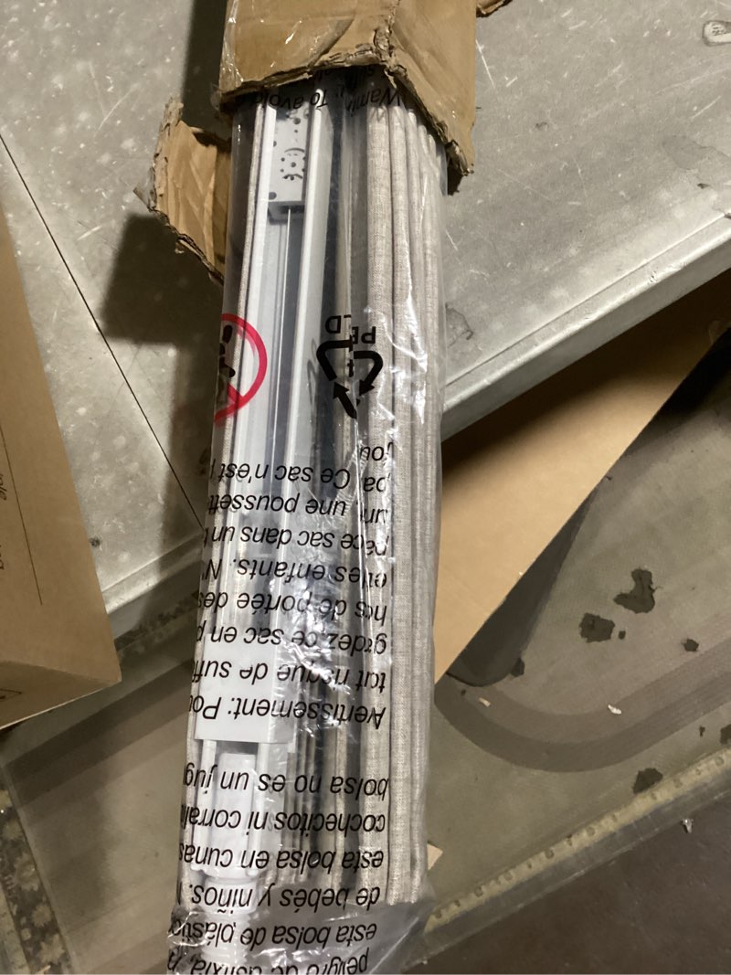 Condition photo showing New/Like New for LazBlinds No Drill Roman Shades for Windows, Cordless Blackout Window Shades with UV Protection, Polyester Fabric for Bedroom & Living Room, 29" W x 64" H, Beige Blackout - Faux Linen - Beige 29"W x 64"H