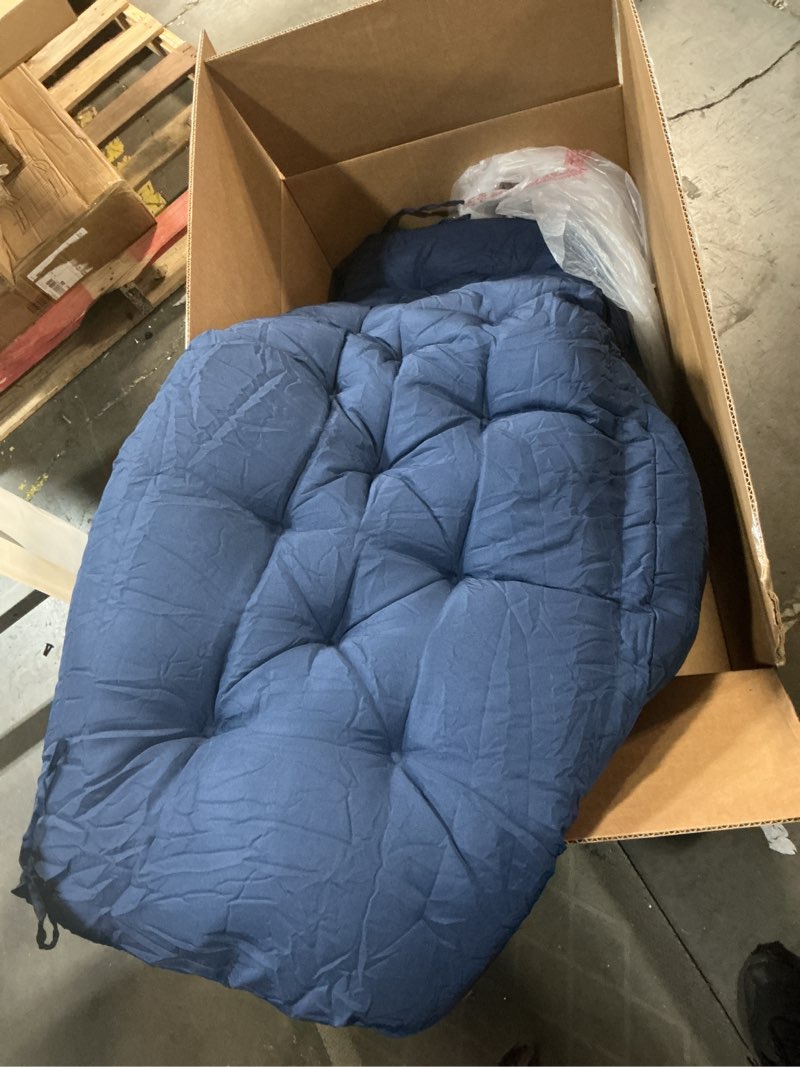 Condition photo showing Good Condition for egg chair cushion replacement outdoor hanging chair cushion for patio furiture hammock swing cushion 47x35x7 inches (blue)