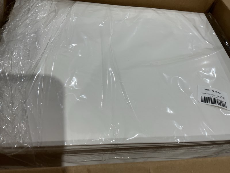 Condition photo showing As Is for mefleet 10pcs 19x14x5 half sheet cake boxes with window rectangle 1/2 sheet bakery boxes for pastry baking cake, cupcakes, donuts, cookies, pie treat packaging white large
