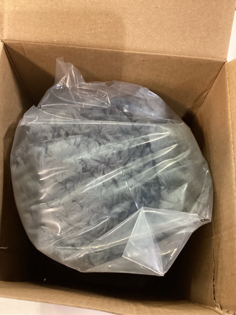 Condition photo showing New/Like New for Double-Sided Faux Fur Throw Blanket, Fuzzy Soft Plush Thick Warm Fluffy Shaggy Fuzzy Blanket for Couch, Sofa, Bedroom, Luxury Blanket Valentines Day Gifts for Her, Grey, 50"x60" Grey 50"x60"