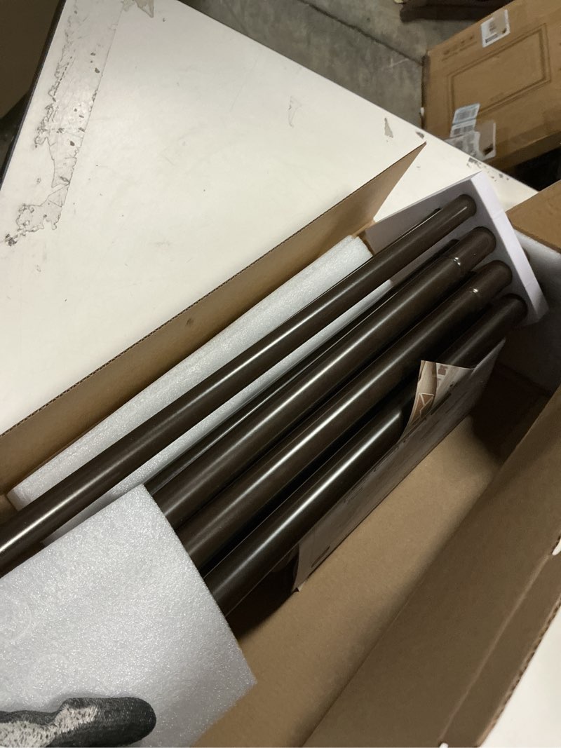 Condition photo showing Good Condition for Bronze Double Curtain Rods, USFOOK Blackout Wrap Around Curtain Rods for Windows 32 to 58 Inch, 6/8 Inch Room Darkening Drapery Rod, Decorative Poles for Home Decor 32-58" Bronze