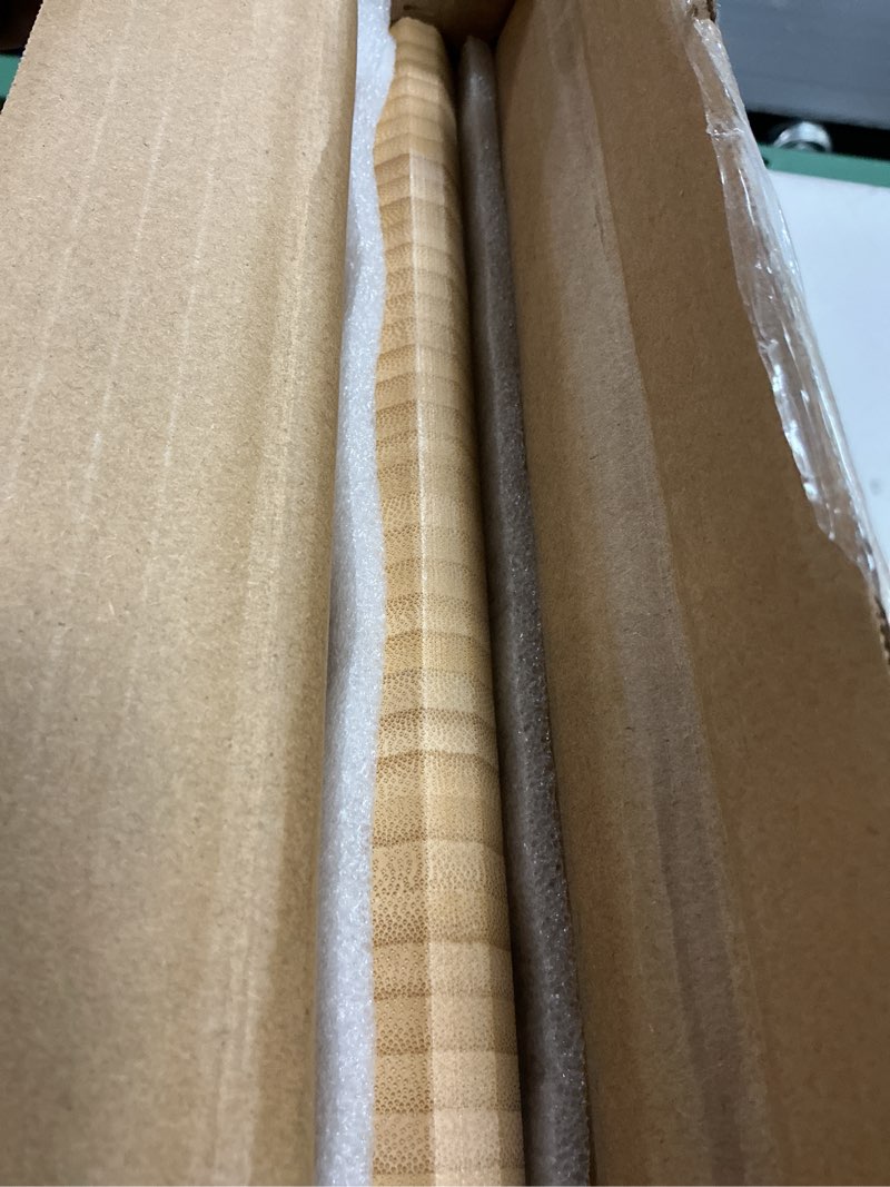 Condition photo showing Good Condition for Bamboo Dual Monitor Shelf, Monitor Stand Riser with Underneath Storage for Desk Office Supplies, Supports Heavy TV up to 300 lbs, Natural