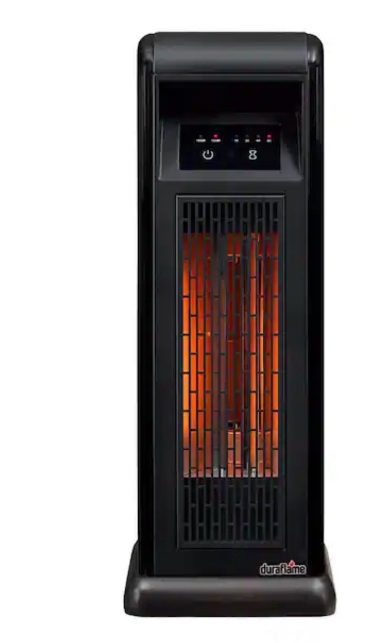 Duraflame 23.01 in. 1500-Watt Electric Infrared Quartz Tower Heater with Remote