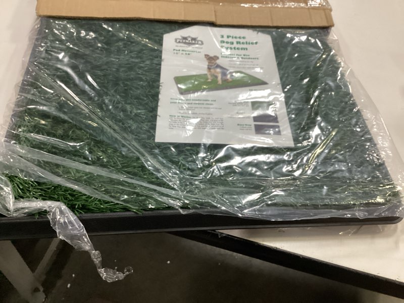 Condition photo showing Good Condition for Artificial Grass Puppy Pee Pad for Dogs and Small Pets - 16x20 Inch, Reusable 3-Layer Potty Training Pad with Tray - Dog House and Pet Supplies by PETMAKER Small 3-Layer System