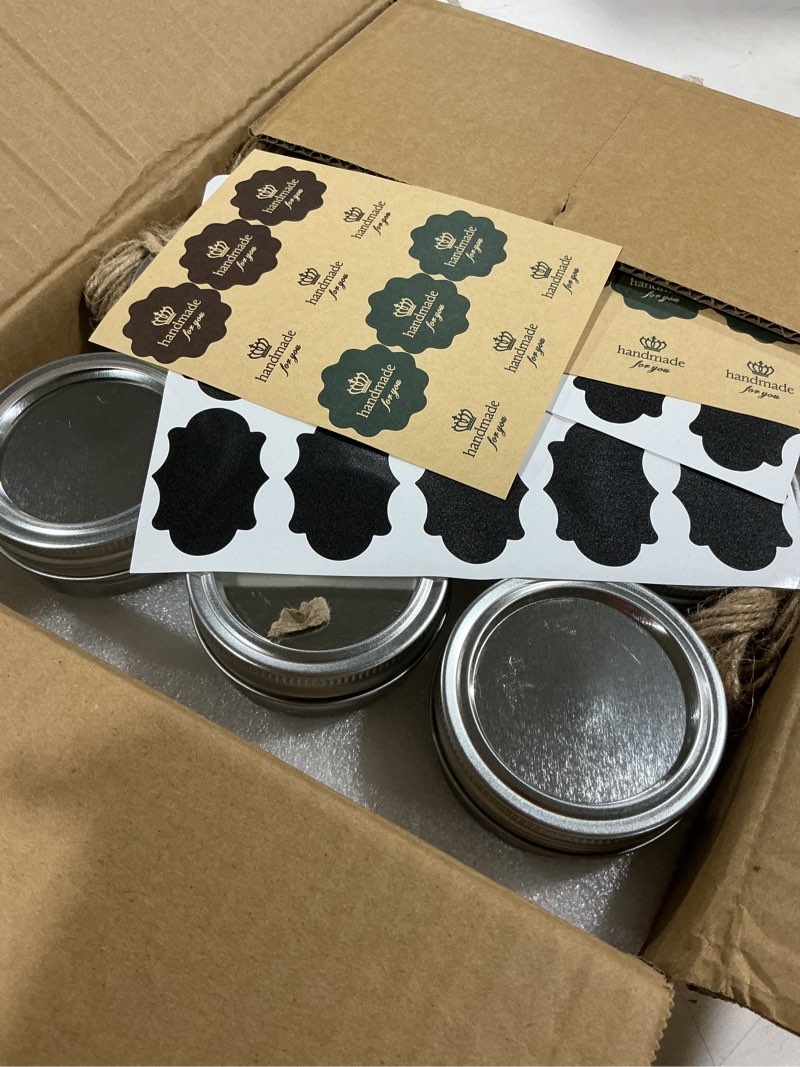 Condition photo showing Good Condition for tuzazo 4 oz mini mason jars with lids 24 pack, 4oz small glass mason canning jars for jam jelly yogurt dessert, shower wedding favors decor 4oz*24