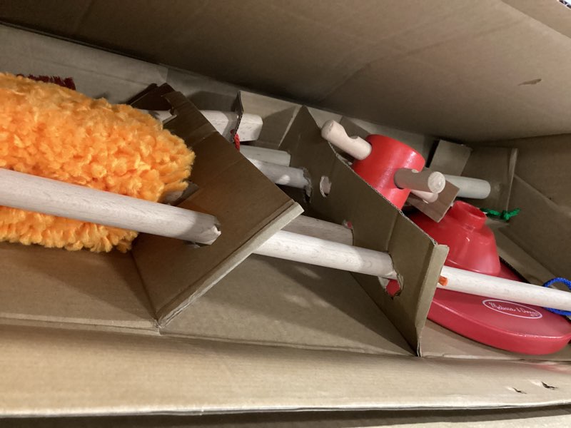 Condition photo showing Good Condition for Melissa & Doug Let's Play House Dust! Sweep! Mop! 6 Piece Pretend Play Set - Toddler Toy Cleaning Set, Pretend Home Cleaning Play Set, Kids Broom And Mop Set For Ages 3+