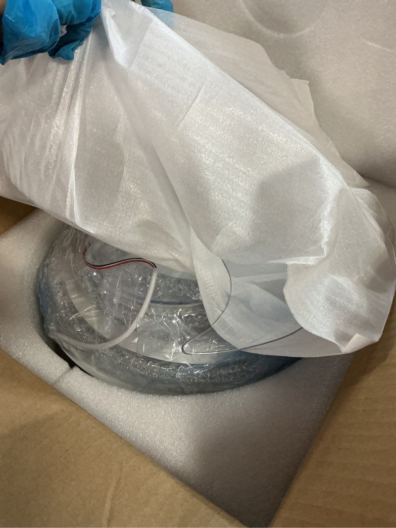 Condition photo showing New/Like New for 76CM Smart Ceiling Light with Fan DC Motor 6 Gear Reversible Bedroom Ceiling Fan with Lighting LED Dimmable Quiet Modern Living Room Lamp with Fan (Color : Black)